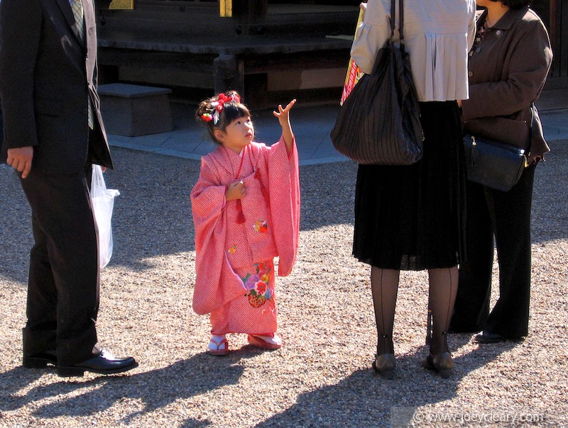 Young girl in a kimono