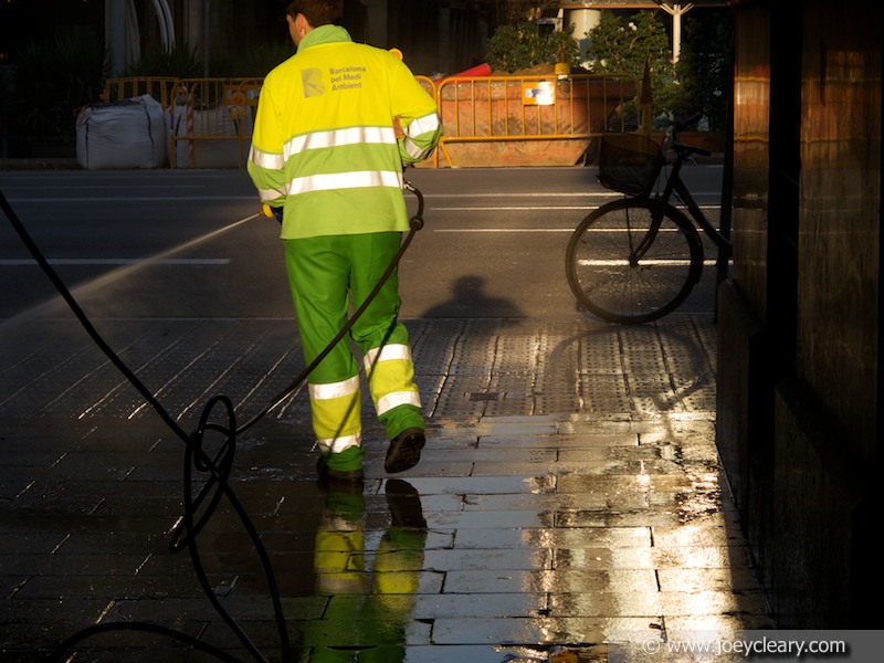 Street cleaner - Barcelona 2011