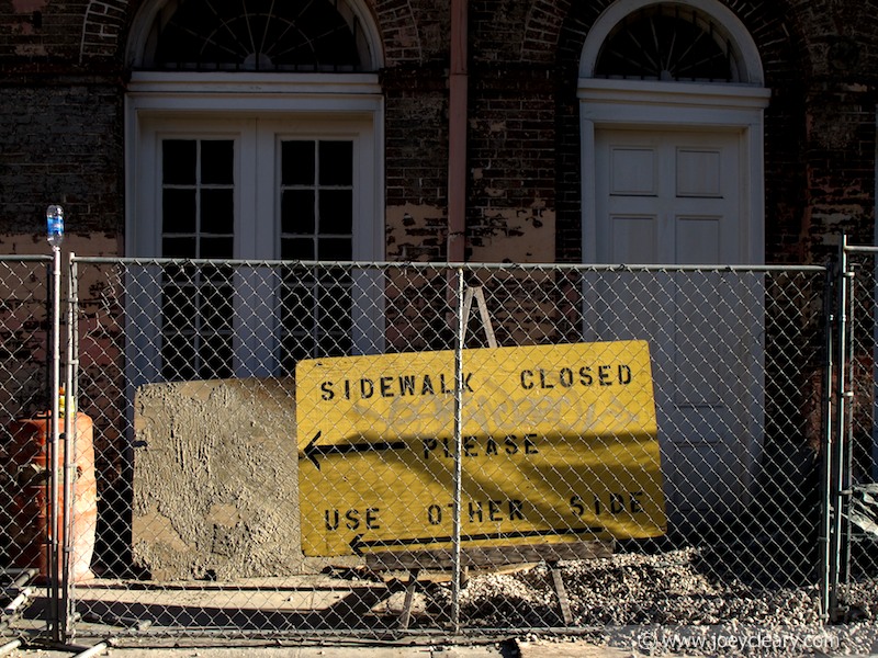 Sidewalk Closed - New Orleans 2010